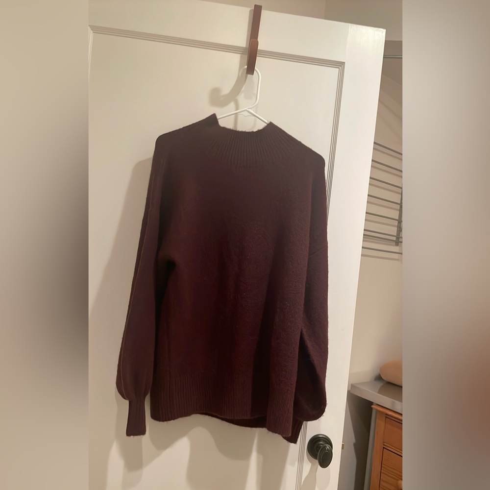 Vince Camuto Womens Size Small Mutton Sleeve Mock Neck Sweater Divine $99